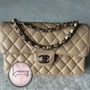 SOLD 7400 Small Beige Clair Classic Flap CHANEL SHW